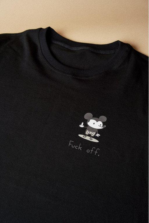 Чоловіча футболка Regata Club Mickey Don’t Agree With You Black - 46 / XS