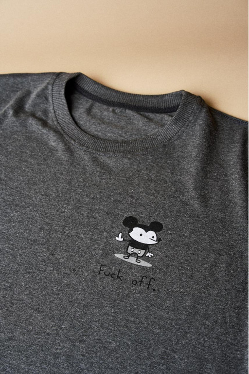 Чоловіча футболка Regata Club Mickey Don’t Agree With You Graphite - 46 / XS