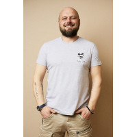 Чоловіча футболка Regata Club Mickey Light Grey Melange - 48 / S