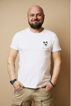 Чоловіча футболка Regata Club Mickey White - 46 / XS