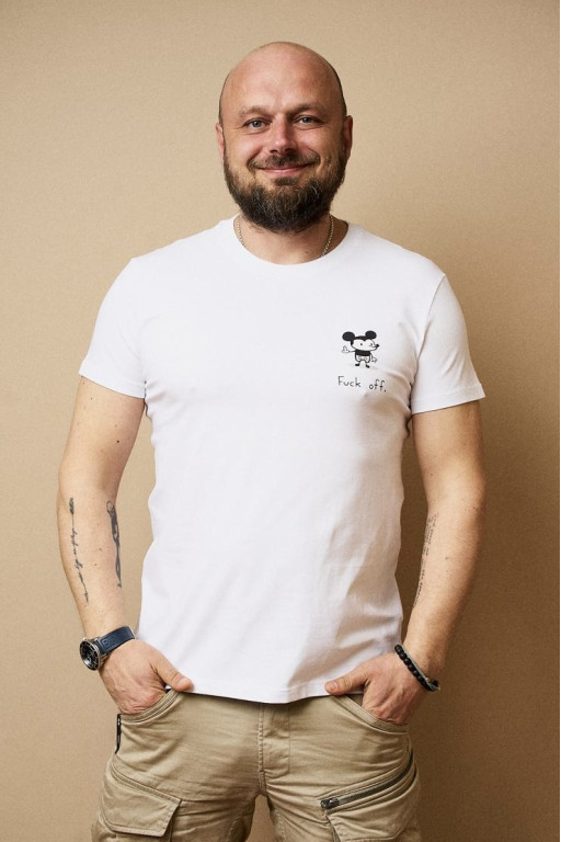 Чоловіча футболка Regata Club Mickey White - 46 / XS