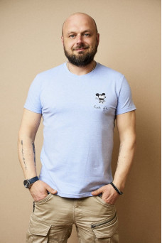 Чоловіча футболка Regata Club Mickey Light Blue Melange - 50 / M