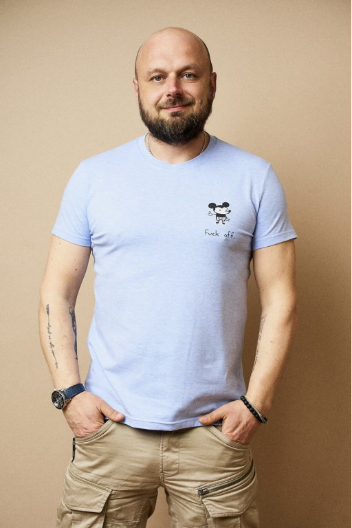 Чоловіча футболка Regata Club Mickey Light Blue Melange - 50 / M
