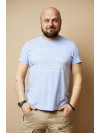 Чоловіча футболка Regata Club Eyes and Hands Light Blue Melange - 48 / S