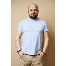 Чоловіча футболка Regata Club Eyes and Hands Light Blue Melange - 48 / S