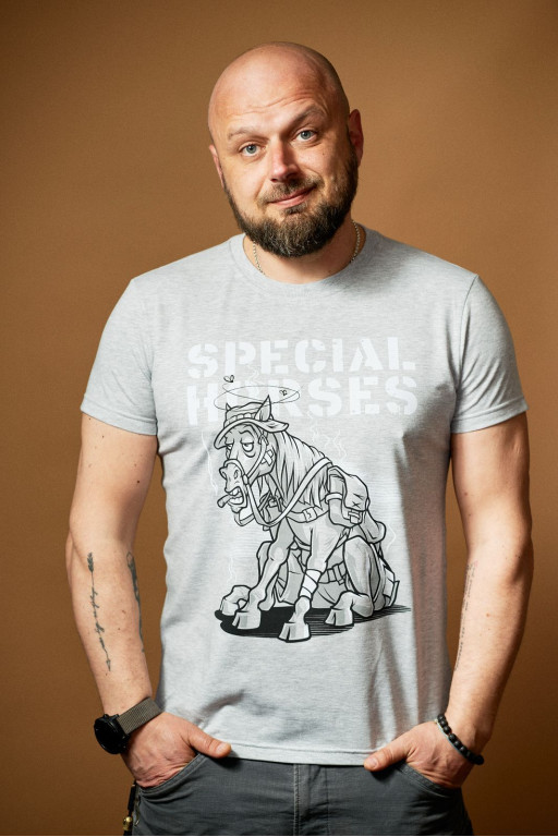 Чоловіча футболка SOF Grey Melange - 62/5XL