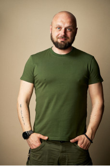 Чоловіча футболка Regata Club NP Olive Stretch - Regular - 48/S