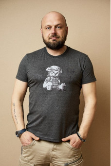 Чоловіча футболка Regata Club Military Teddy Graphite - 48 / S
