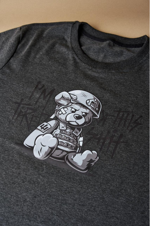 Чоловіча футболка Regata Club Military Teddy Graphite - 48 / S