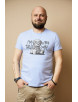 Чоловіча футболка Regata Club Teddy Bear Light Blue Melange - 56 / 2XL