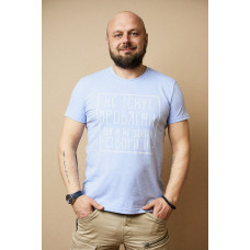 Чоловіча футболка Regata Club Trouble Maker Light Blue Melange - 48 / S