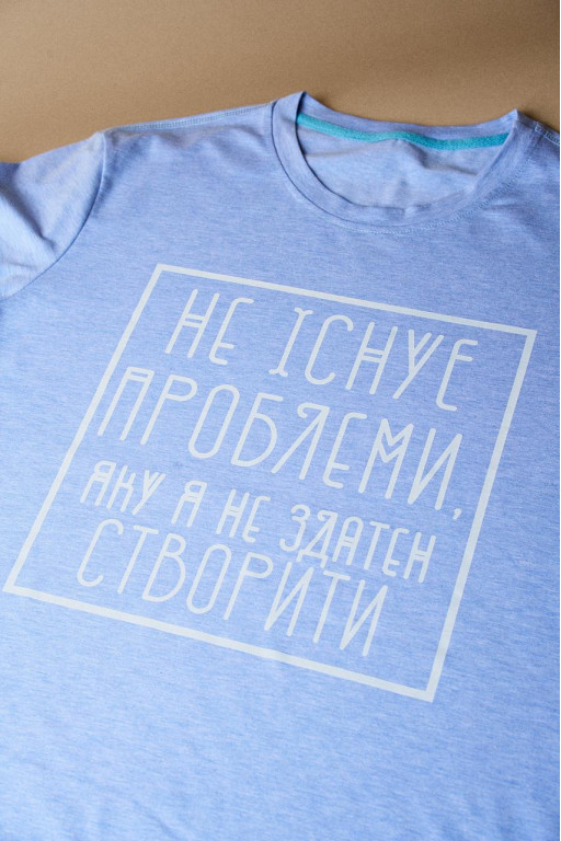 Чоловіча футболка Regata Club Trouble Maker Light Blue Melange - 48 / S
