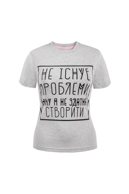 Жіноча футболка Regata Club Troubles Woman Light Grey Melange - 38 / 2XS