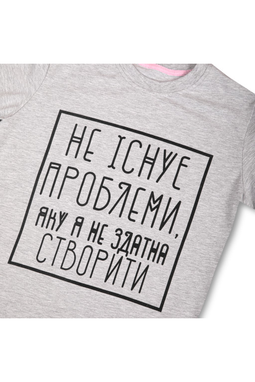 Жіноча футболка Regata Club Troubles Woman Light Grey Melange - 38 / 2XS