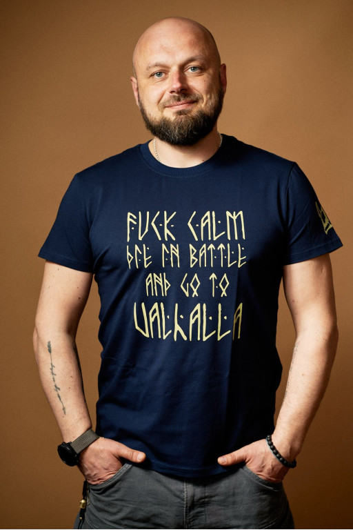 Чоловіча футболка Valhalla Dark Blue - Regular - 46/XS
