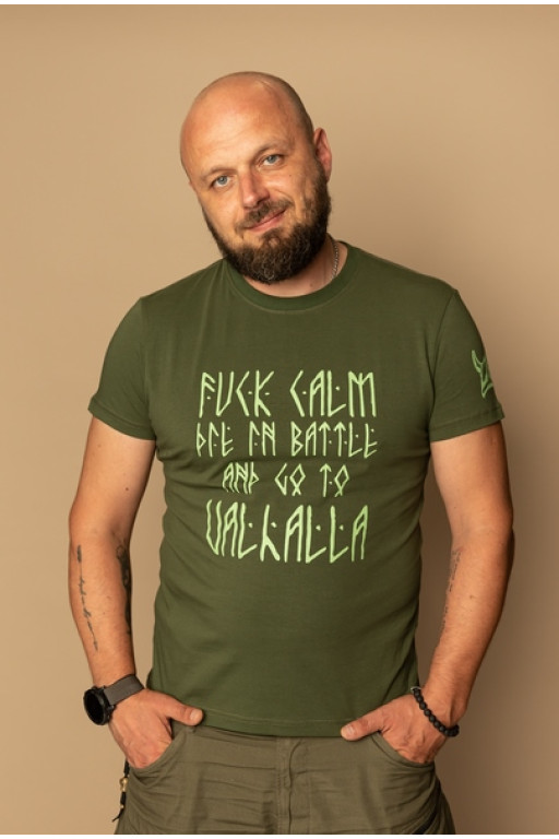 Чоловіча футболка Valhalla Olive - 46/XS