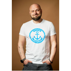 Чоловіча футболка White-Blue Coin - 58/3XL