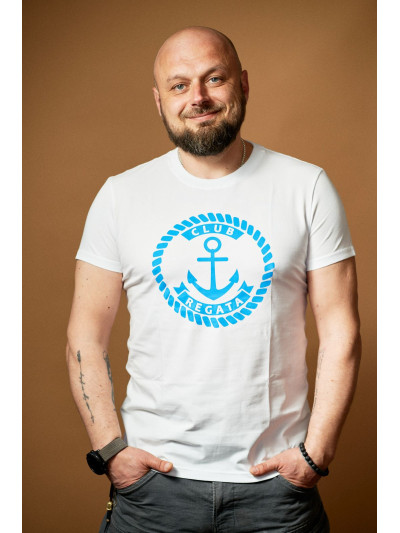 Чоловіча футболка White-Blue Coin - 48/S