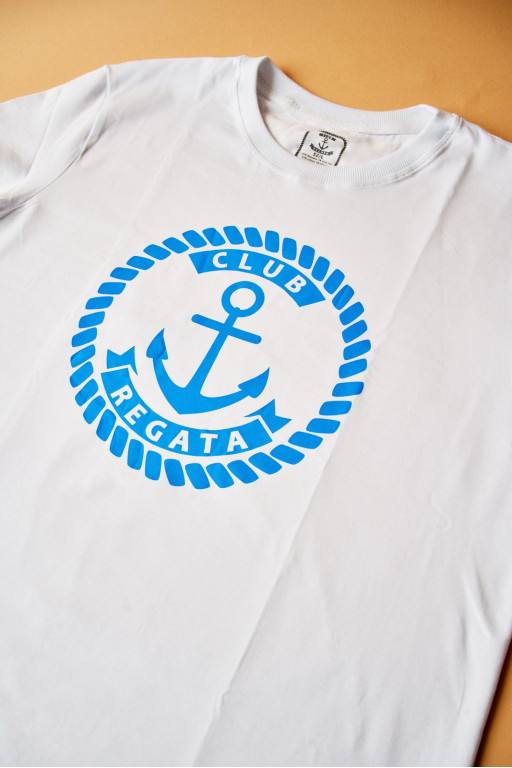 Чоловіча футболка White-Blue Coin - 58/3XL