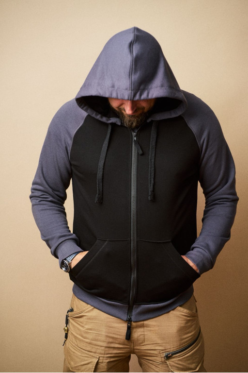 Толстовка чоловіча Regata Club Gray Black Combo - 46/XS