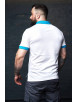 Чоловіче поло White Turquoise «13» - 40/4XS