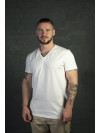 Чоловіча футболка White V-neck - 42/3XS